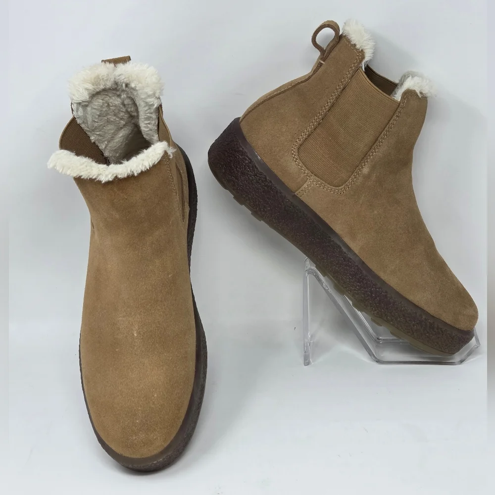 Madewell The Toasty Chelsea Boot In Dried Barley